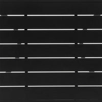 Aldiy Rectangular Outdoor Coffee Table, Slatted 51 Inch Black Metal - BM339105