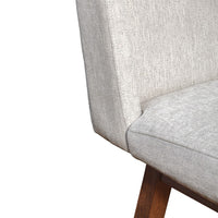Tynn Swivel Counter Stool Chair, Beige Wingback, Brown Rubberwood - BM339180