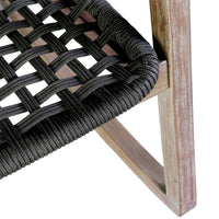 Gynn Outdoor Rocking Chair, Black Rope Woven, Light Brown Eucalyptus - BM339183