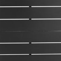 Enya Outdoor Coffee Table, 42 Inch Slatted Round Top, Black Aluminum - BM339190