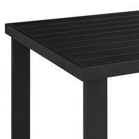 Adiy Outdoor Counter Height Dining Table, 59 Inch Top, Black Aluminum - BM339192