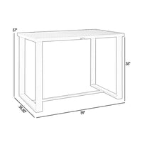 Adiy Outdoor Counter Height Dining Table, 59 Inch Top, Black Aluminum - BM339192