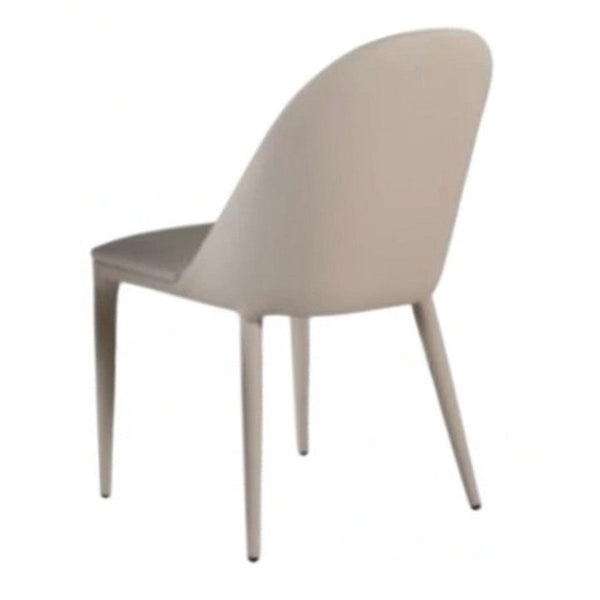 Envik Side Dining Chair Set of 2, Brown Metal, Faux Leather Foam Cushions - BM339199