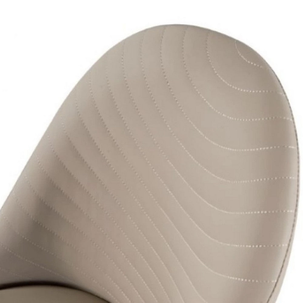 Envik Side Dining Chair Set of 2, Brown Metal, Faux Leather Foam Cushions - BM339199