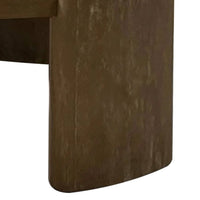 Timore Cocktail Coffee Table, Round 42 Inch Oak Brown Wood Top, Plinth Base - BM339202