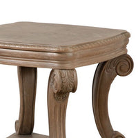 Olane End Table, Weathered Oak Brown Wood, Rustic Farmhouse 26 Inch - BM339210