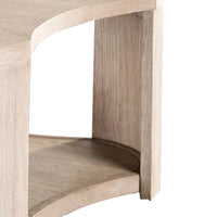 Cony Cocktail Coffee Table, Natural Oak Brown Wood, Caster Wheels, 42 Inch - BM339212