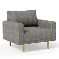 Remy Accent Sofa Chair, Charcoal Gray Boucle Fabric, Bench-Style Seating - BM339218