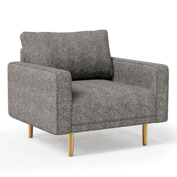 Remy Accent Sofa Chair, Charcoal Gray Boucle Fabric, Bench-Style Seating - BM339218