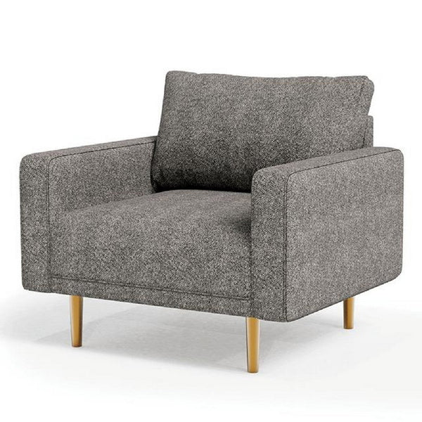Remy Accent Sofa Chair, Charcoal Gray Boucle Fabric, Bench-Style Seating - BM339218