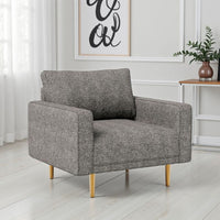 Remy Accent Sofa Chair, Charcoal Gray Boucle Fabric, Bench-Style Seating - BM339218