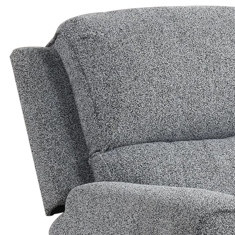 Cote Power Recliner Chair, Gray Boucle, Pillow Top Arms, Solid Wood - BM339223