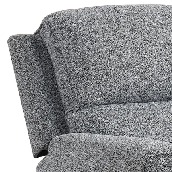 Cote Power Recliner Chair, Gray Boucle, Pillow Top Arms, Solid Wood - BM339223