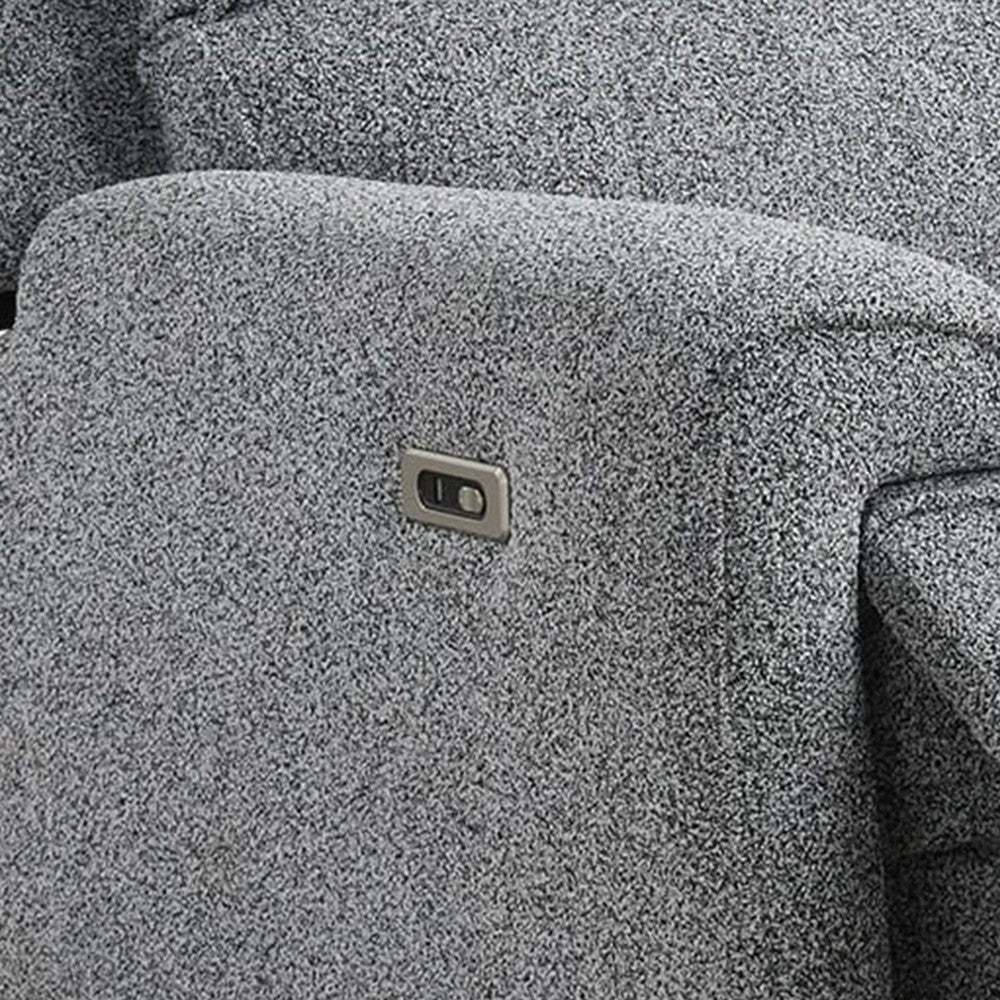 Cote Power Recliner Chair, Gray Boucle, Pillow Top Arms, Solid Wood - BM339223