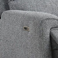 Cote Power Recliner Chair, Gray Boucle, Pillow Top Arms, Solid Wood - BM339223