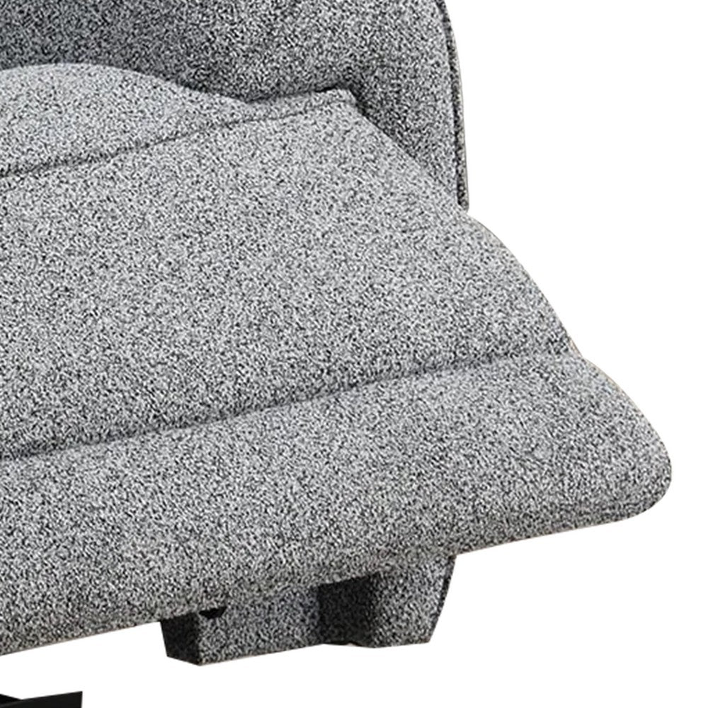 Cote Power Recliner Chair, Gray Boucle, Pillow Top Arms, Solid Wood - BM339223