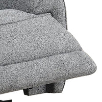Cote Power Recliner Chair, Gray Boucle, Pillow Top Arms, Solid Wood - BM339223