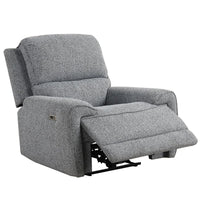 Cote Power Recliner Chair, Gray Boucle, Pillow Top Arms, Solid Wood - BM339223