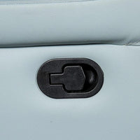 Larus Manual Recliner Chair, Powder Blue Leather Match, Pillow Arms - BM339225