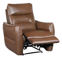 Teren Power Recliner Chair, Rich Caramel Brown Leather Match, Foam - BM339229