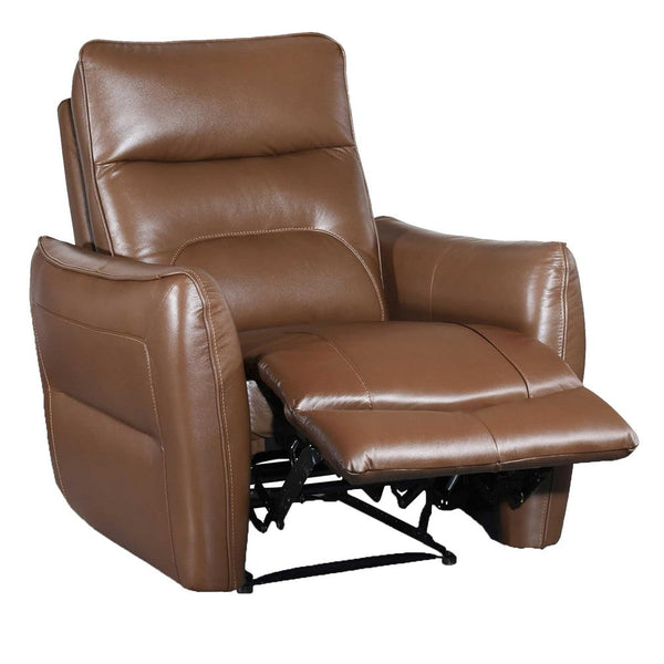 Teren Power Recliner Chair, Rich Caramel Brown Leather Match, Foam - BM339229