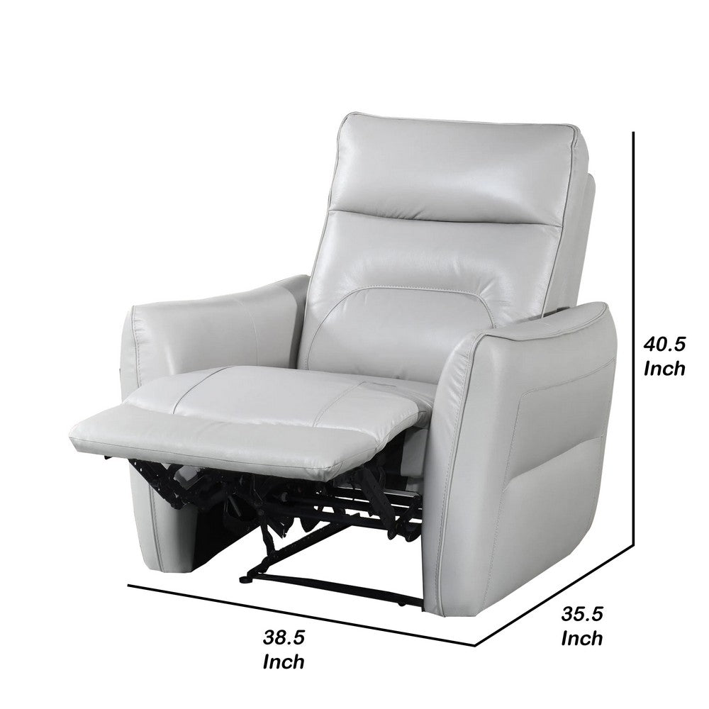 Teren Power Recliner Chair, Rich Taupe Leather Match, Foam - BM339230