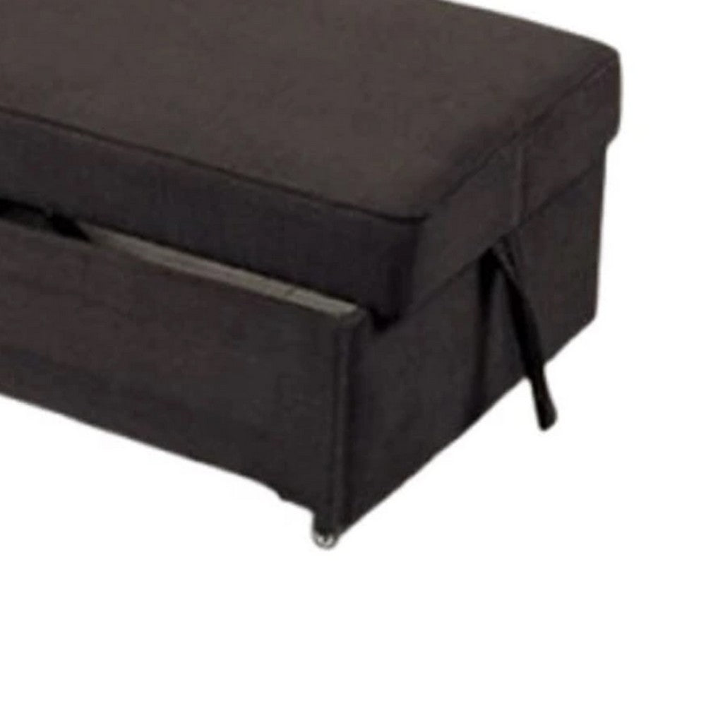 Bernie Modular Convertible Chair Futon, Gray, Multiple Configurations, 2 Pillows - BM339232