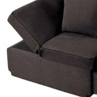 Bernie Modular Convertible Chair Futon, Gray, Multiple Configurations, 2 Pillows - BM339232