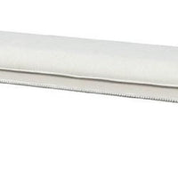 Miamy Bench, Cream White Wood Frame, Textured Fabric, 55 Inch - BM339233