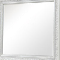 Miamy Dresser Mirror, 44 Inch Cream White Wood Frame, Bevelled Edge - BM339234
