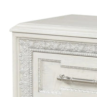 Miamy Nightstand, USB, 2 Drawers, Cream White Wood, 29 Inch - BM339235