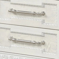 Miamy Nightstand, USB, 2 Drawers, Cream White Wood, 29 Inch - BM339235