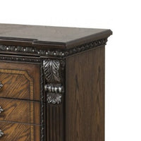 Naddy Nightstand, Hidden Drawer USB A-C, Espresso Brown Wood, 30 Inch - BM339239