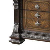 Naddy Nightstand, Hidden Drawer USB A-C, Espresso Brown Wood, 30 Inch - BM339239