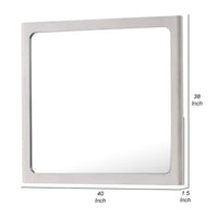 Thorne Dresser Mirror, 40 Inch White Oak Rubberwood, Beveled Edge - BM339242