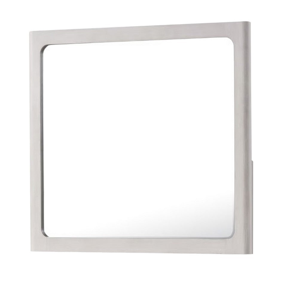 Thorne Dresser Mirror, 40 Inch White Oak Rubberwood, Beveled Edge - BM339242