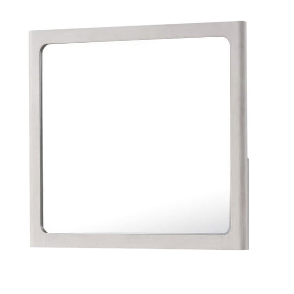 Thorne Dresser Mirror, 40 Inch White Oak Rubberwood, Beveled Edge - BM339242