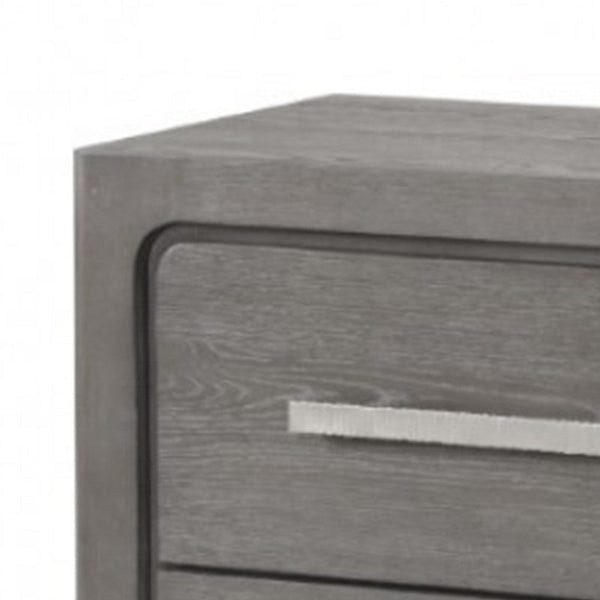 Thorne Nightstand, 2 Drawers with Top Felt Lining, Warm Gray, 27 Inch - BM339245