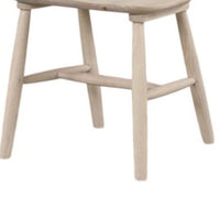 Baylee Side Dining Chair Set of 2, Spindle Back, Tapered Legs, White Oak Wood - BM339247