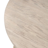 Yely Round Dining Table, Shaker-Style Legs, Natural Oak Rubberwood, 42 Inch - BM339250