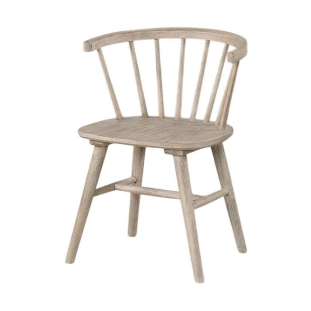 Yely Dining Chair Set of 2, Spindle Back and Shaker Legs, Black Wood - BM339251