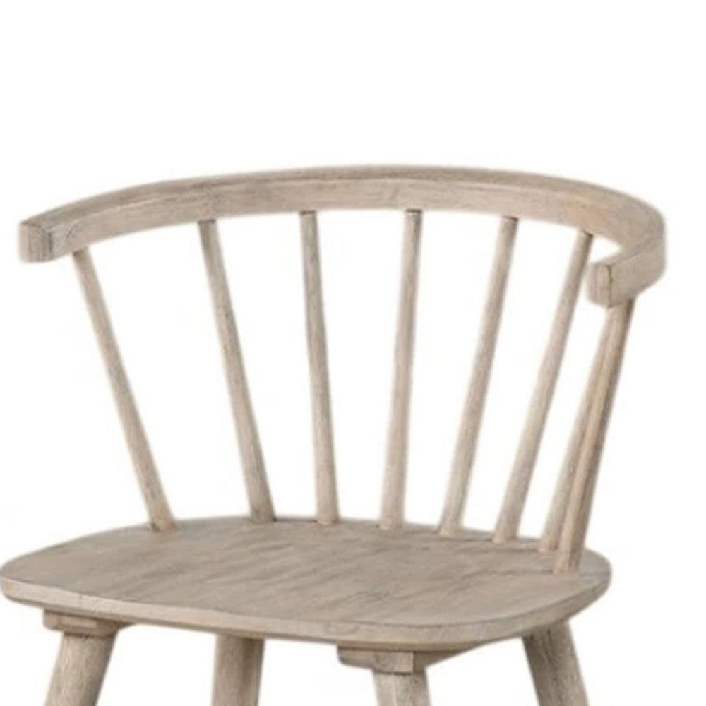 Yely Dining Chair Set of 2, Spindle Back and Shaker Legs, Black Wood - BM339251