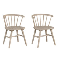 Yely Dining Chair Set of 2, Spindle Back and Shaker Legs, Black Wood - BM339251