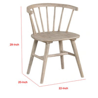 Yely Dining Chair Set of 2, Spindle Back and Shaker Legs, Black Wood - BM339251