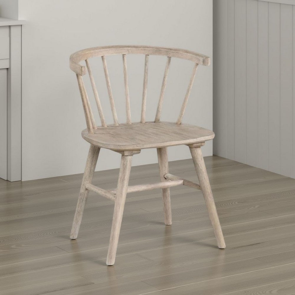 Yely Dining Chair Set of 2, Spindle Back and Shaker Legs, Black Wood - BM339251