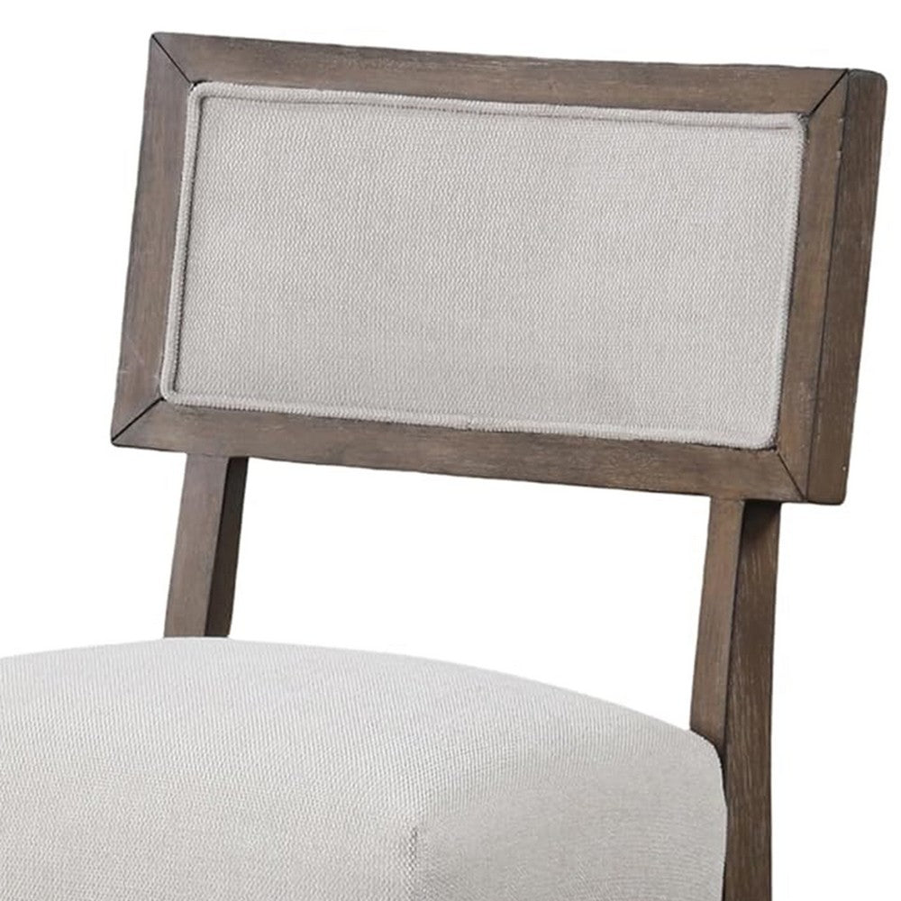 Asten Counter Stool Chair Set of 2, Dark Walnut Brown, Gray Seat - BM339266