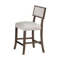 Asten Side Dining Chair Set of 2, Curved Back, Dark Walnut Brown, Gray Seat - BM339267