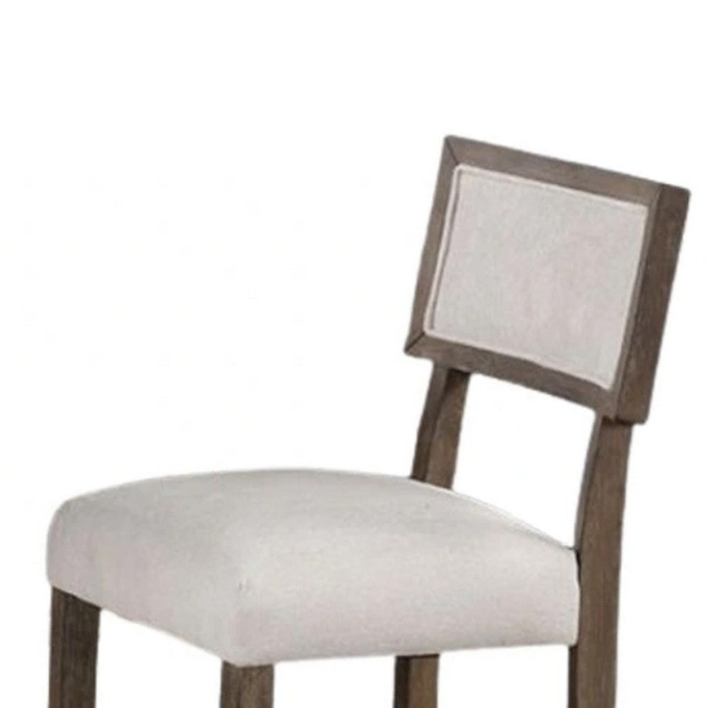 Asten Side Dining Chair Set of 2, Curved Back, Dark Walnut Brown, Gray Seat - BM339267