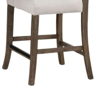 Asten Side Dining Chair Set of 2, Curved Back, Dark Walnut Brown, Gray Seat - BM339267