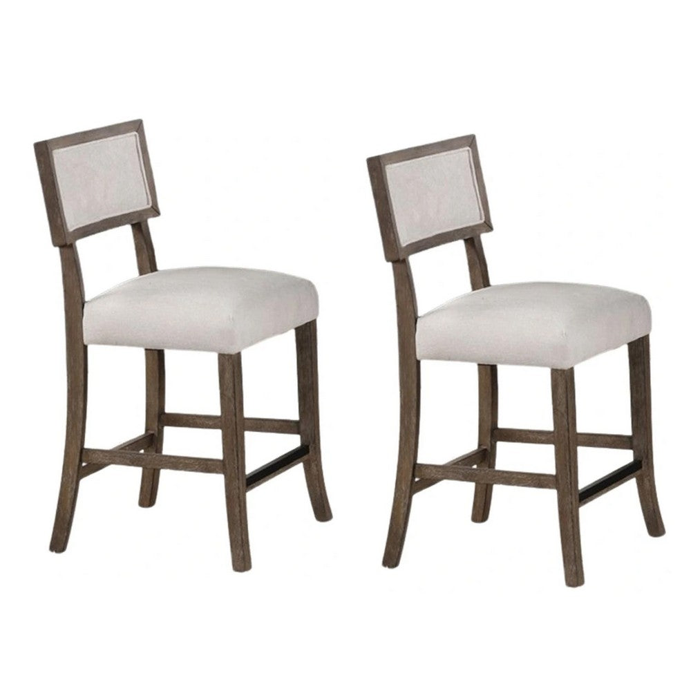 Asten Side Dining Chair Set of 2, Curved Back, Dark Walnut Brown, Gray Seat - BM339267